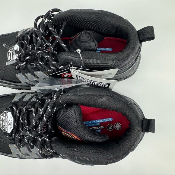 Skechers Men's 7.5 Work Relaxed Fit Holdredge Rebem Steel Toe Boots Style 77108 - Picture 7 of 12